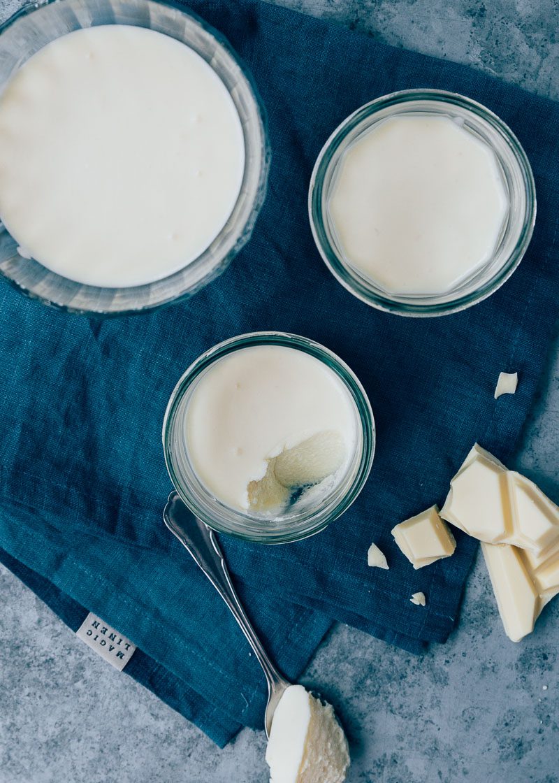 witte chocolademousse