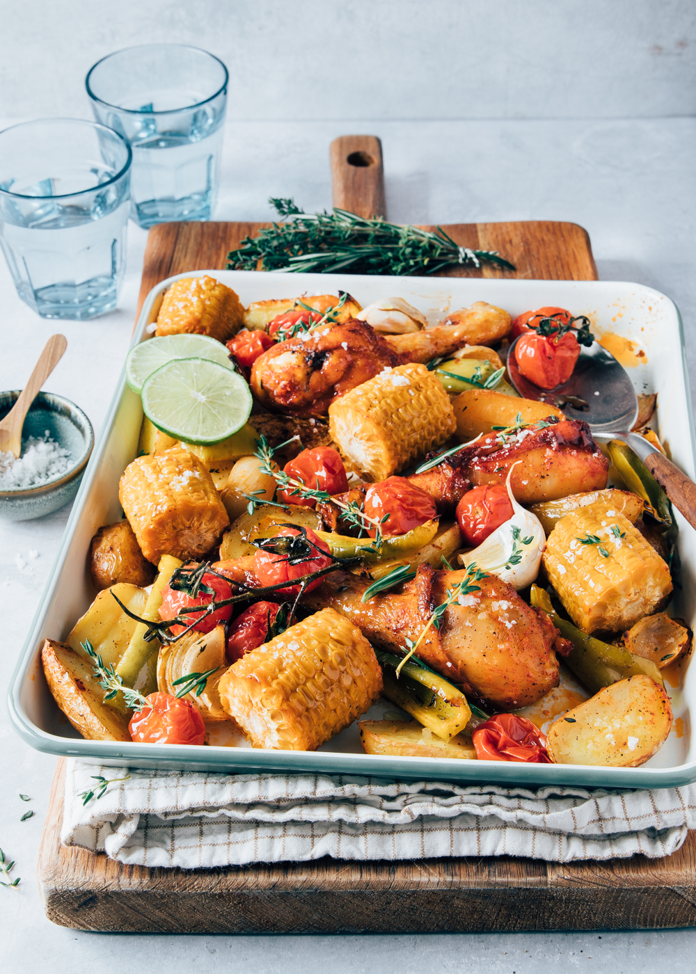 Gegrilde kip uit de oven