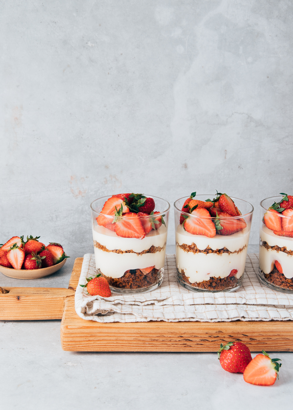 Kwarktaart in glaasje