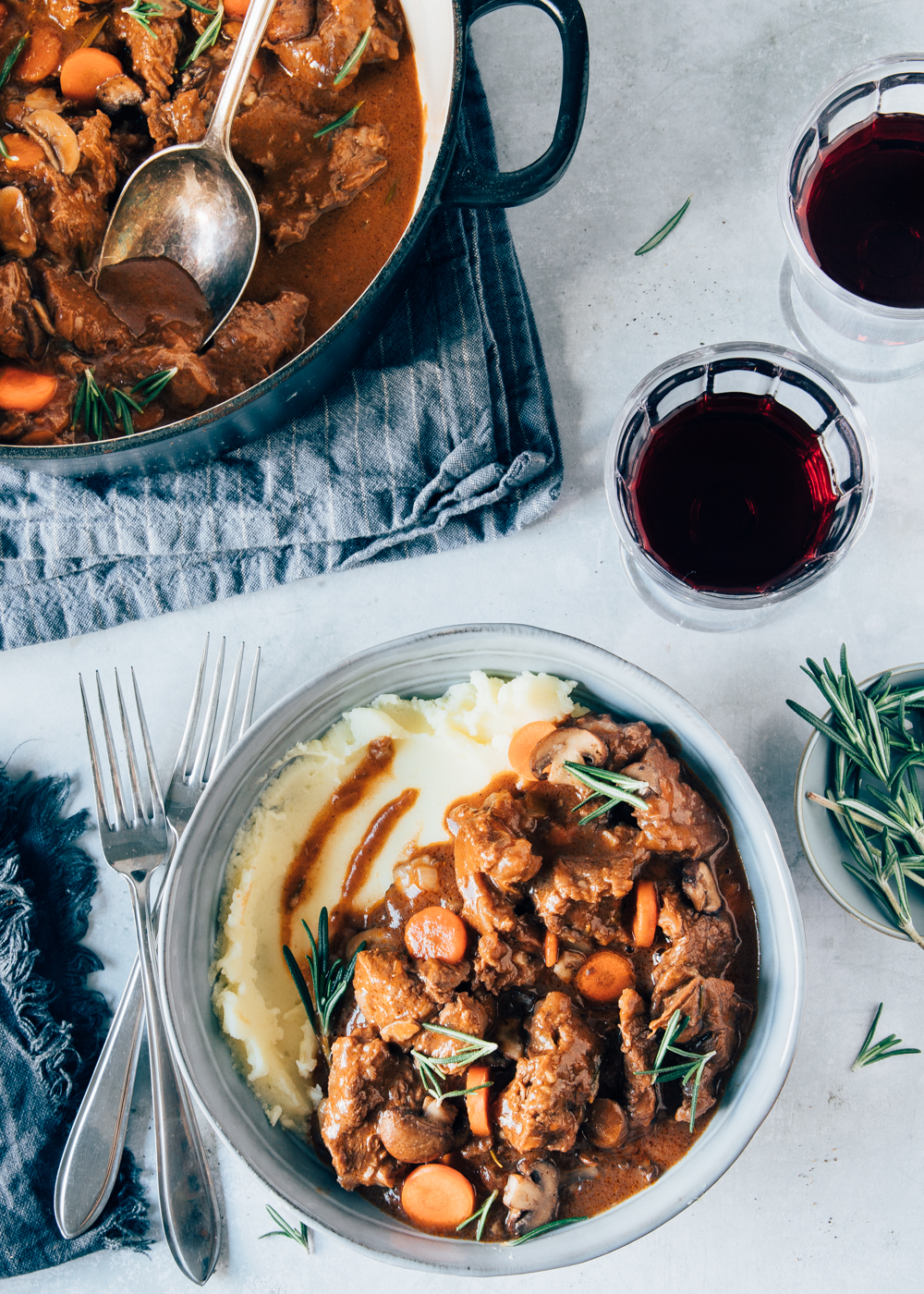 Stoofvlees met rode wijn