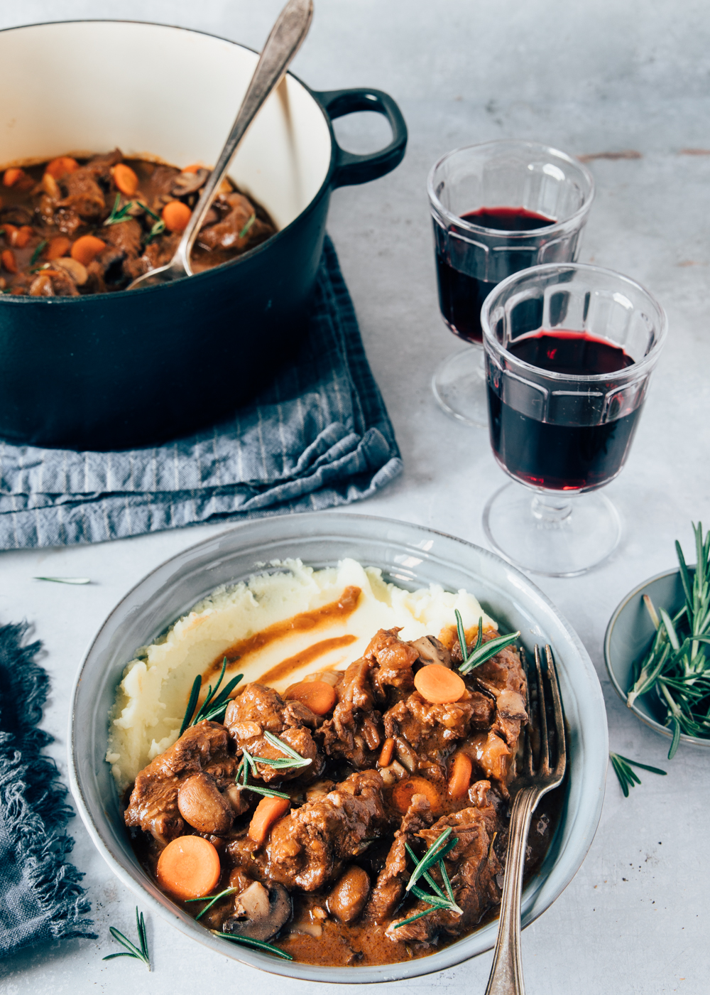 Stoofvlees met rode wijn