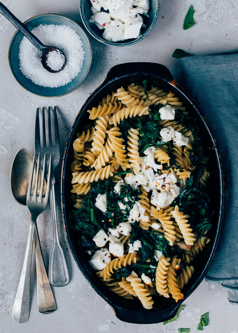 ovenpasta spinazie geitenkaas
