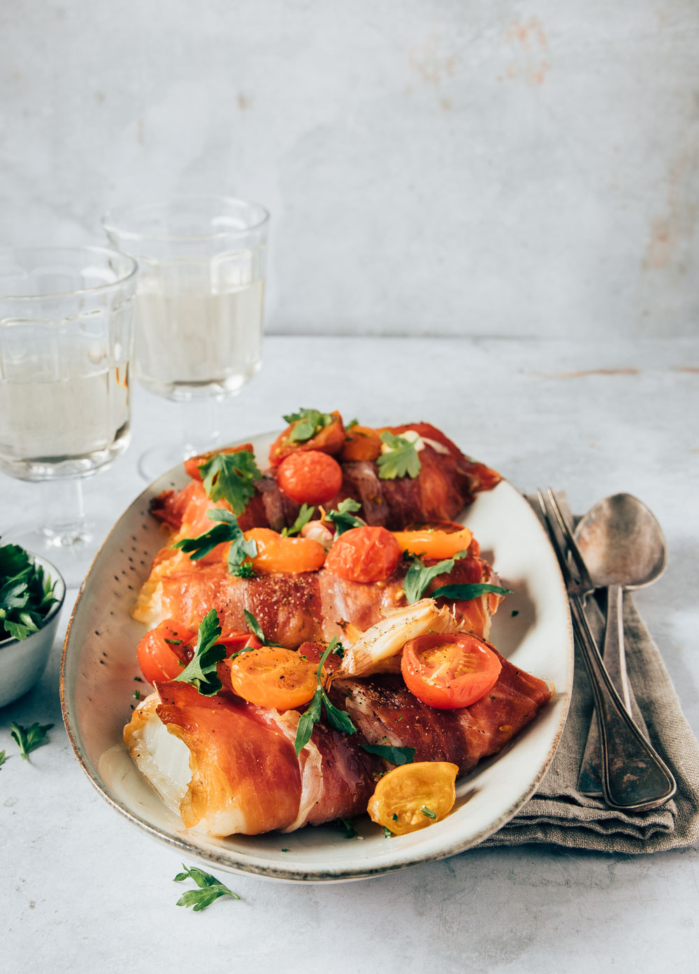 Kabeljauw met pancetta