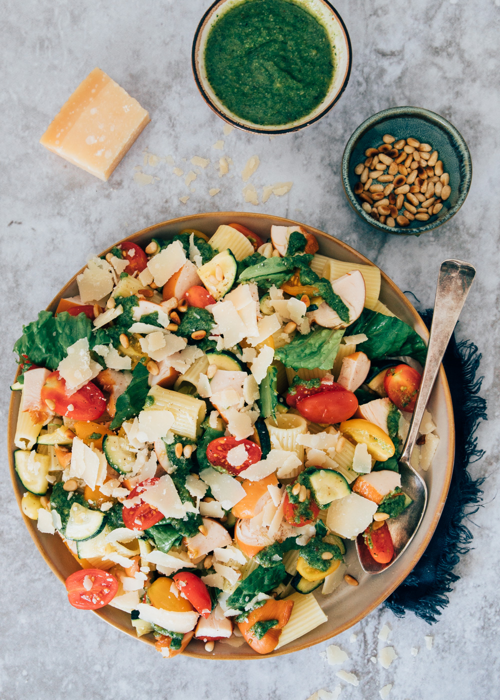 Pastasalade kip pesto