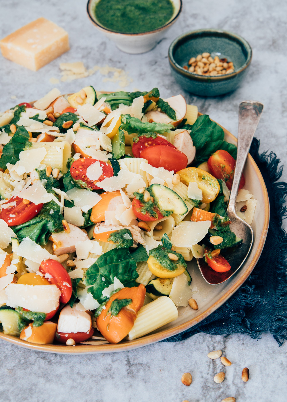 Pastasalade kip pesto