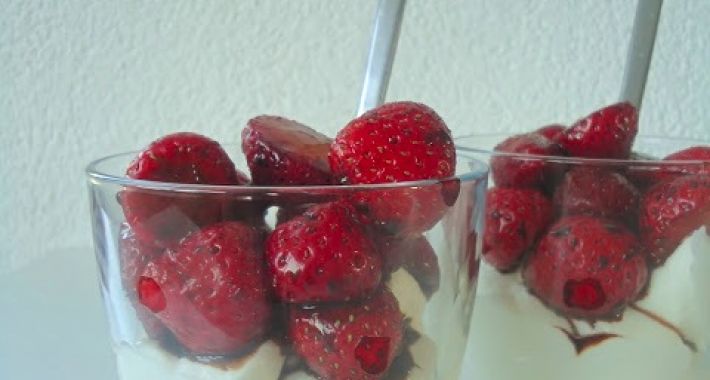 aardbeien in balsamico