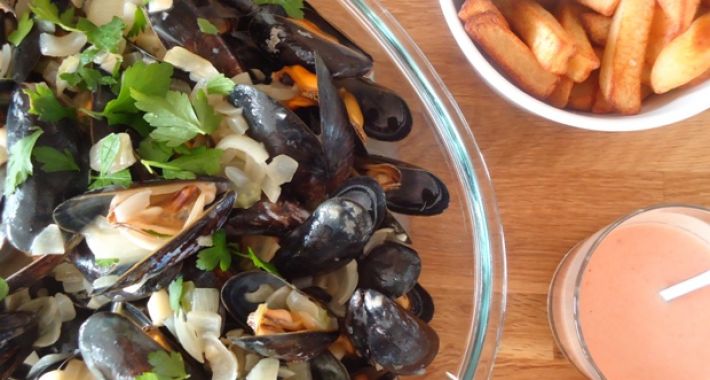 mosselen a la marinière