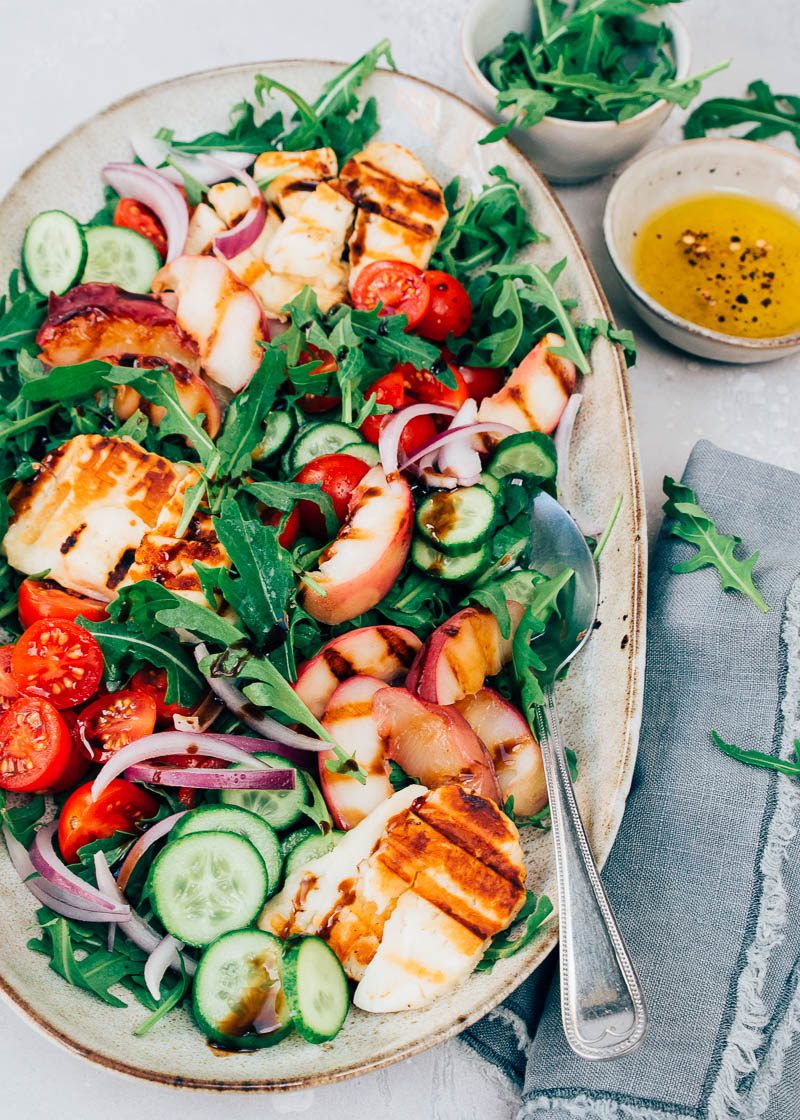 salade met halloumi