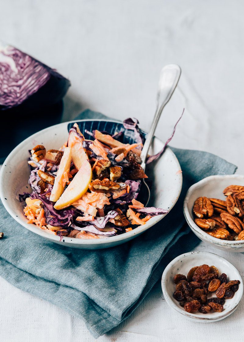 coleslaw van rode kool