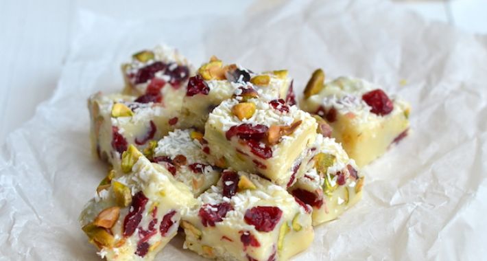 witte chocoladefudge