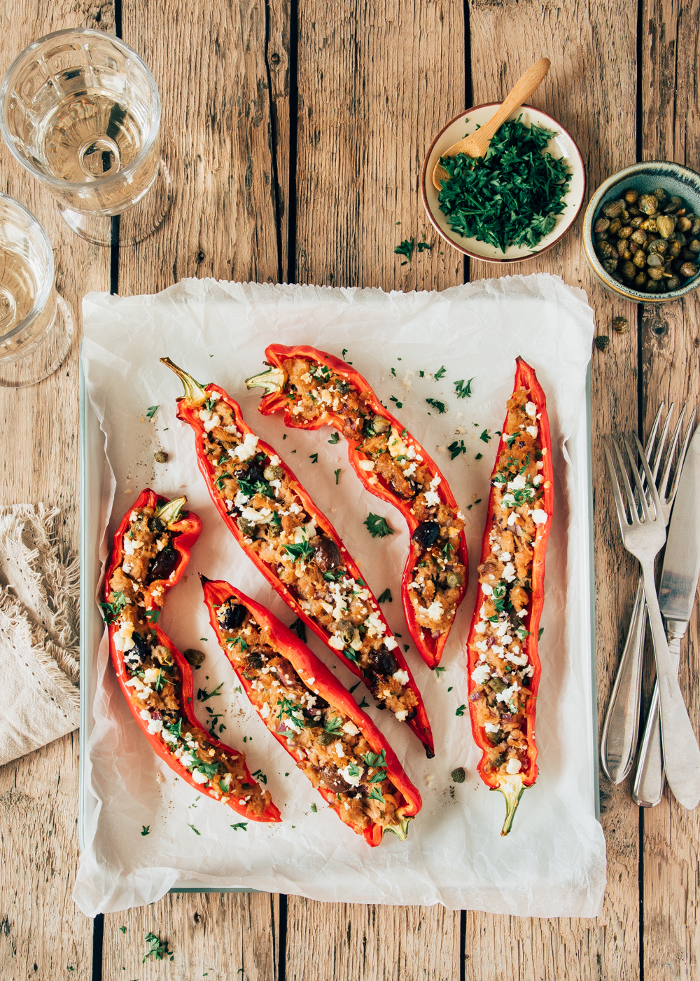Gevulde paprika met tonijn