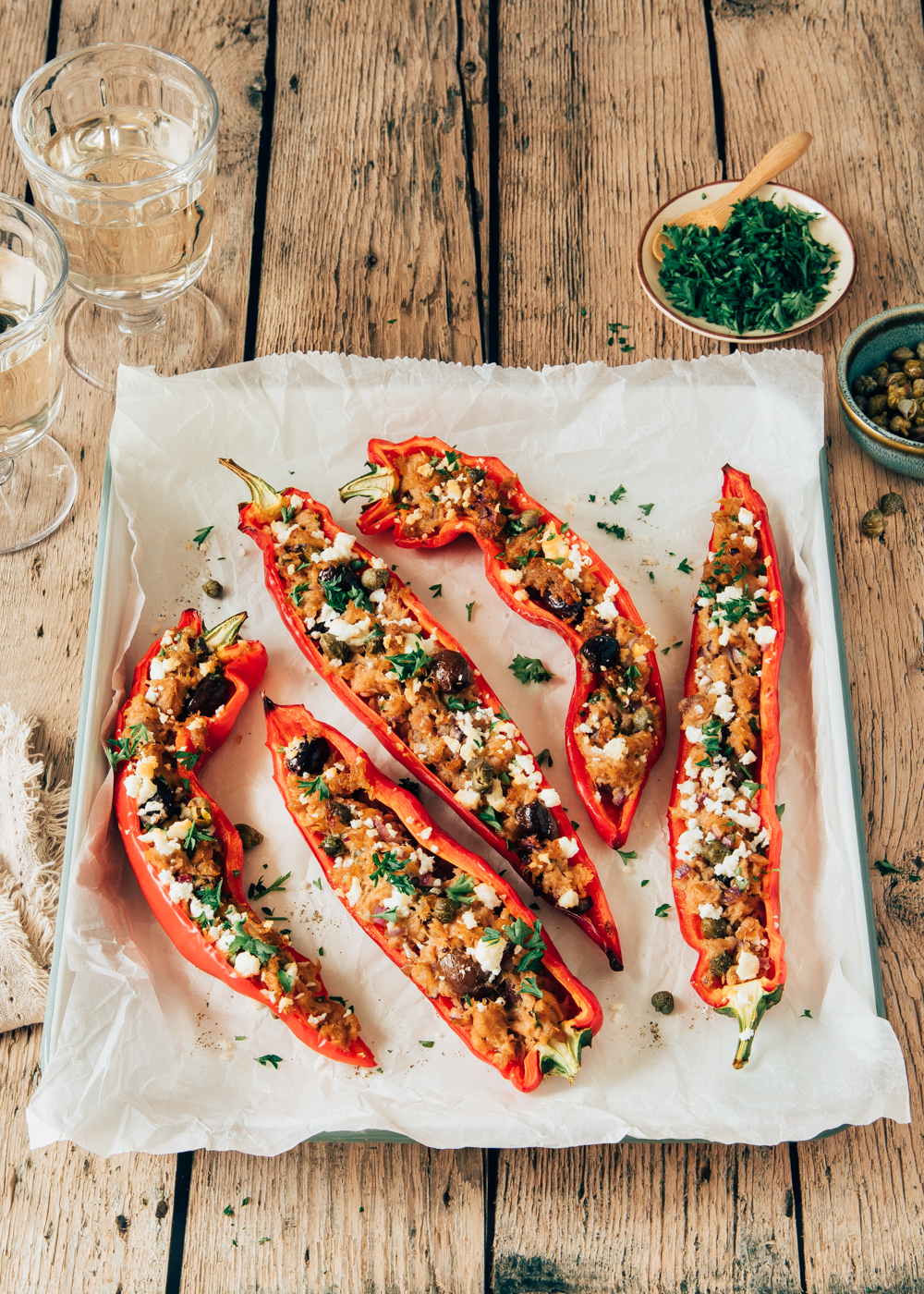 Gevulde paprika met tonijn