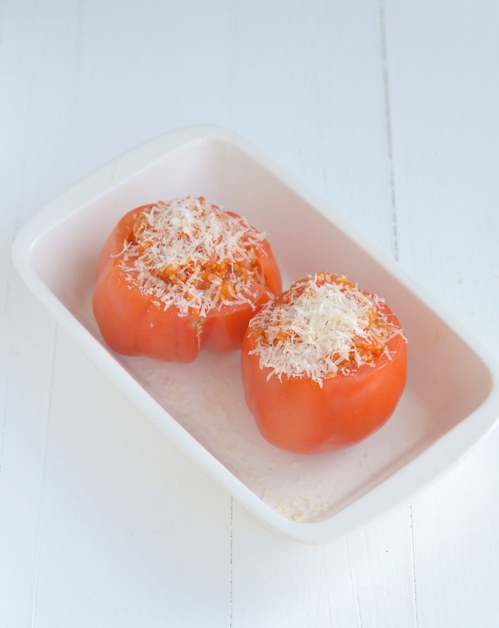 gevulde tomaten met risotto