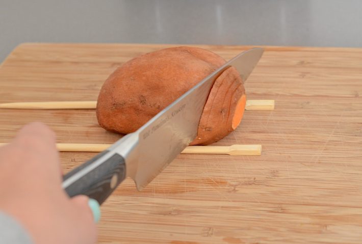 hasselback zoete aardappel 1