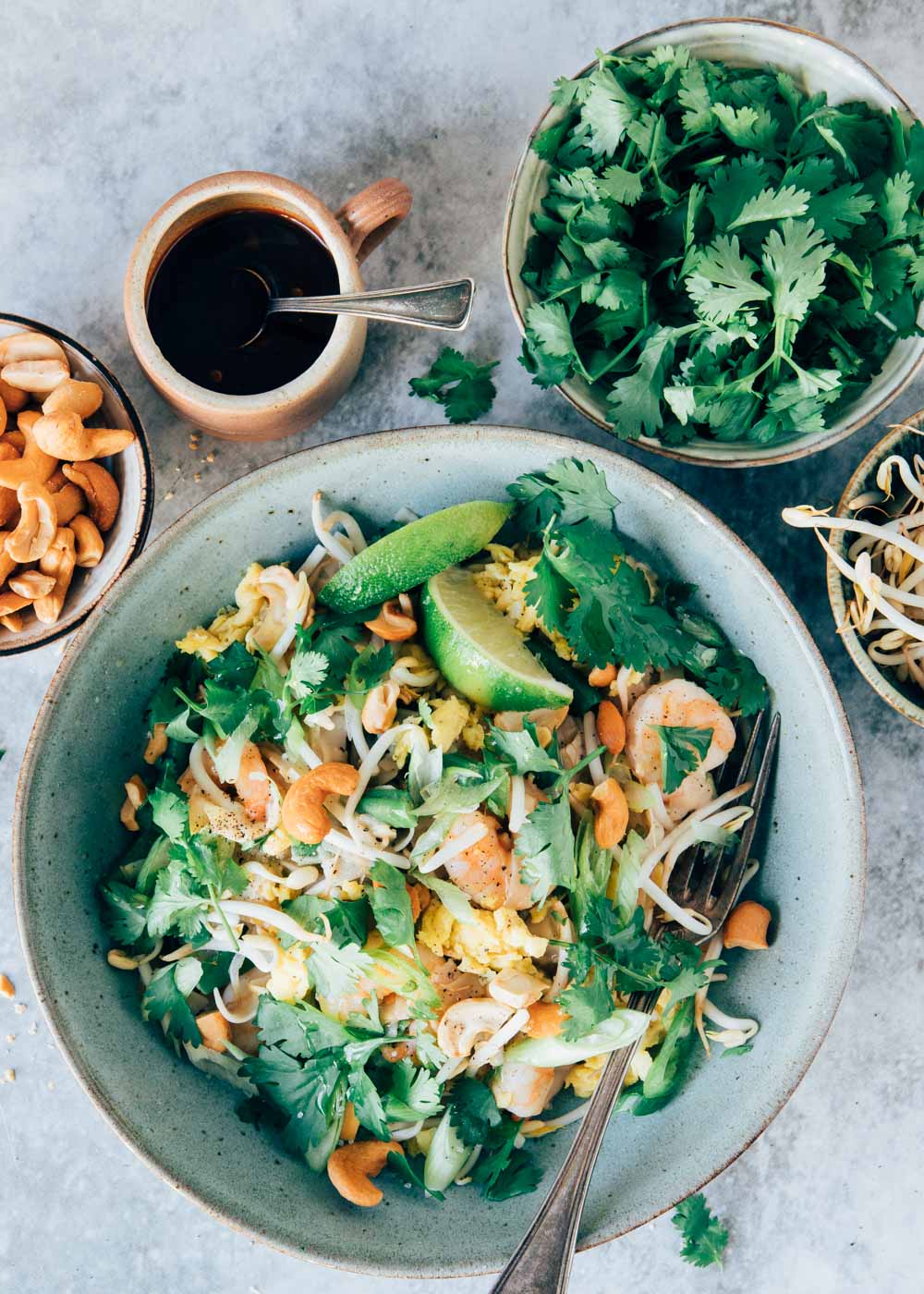 Pad thai met garnalen