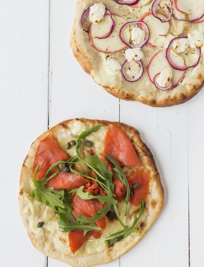 flammkuchen met zalm