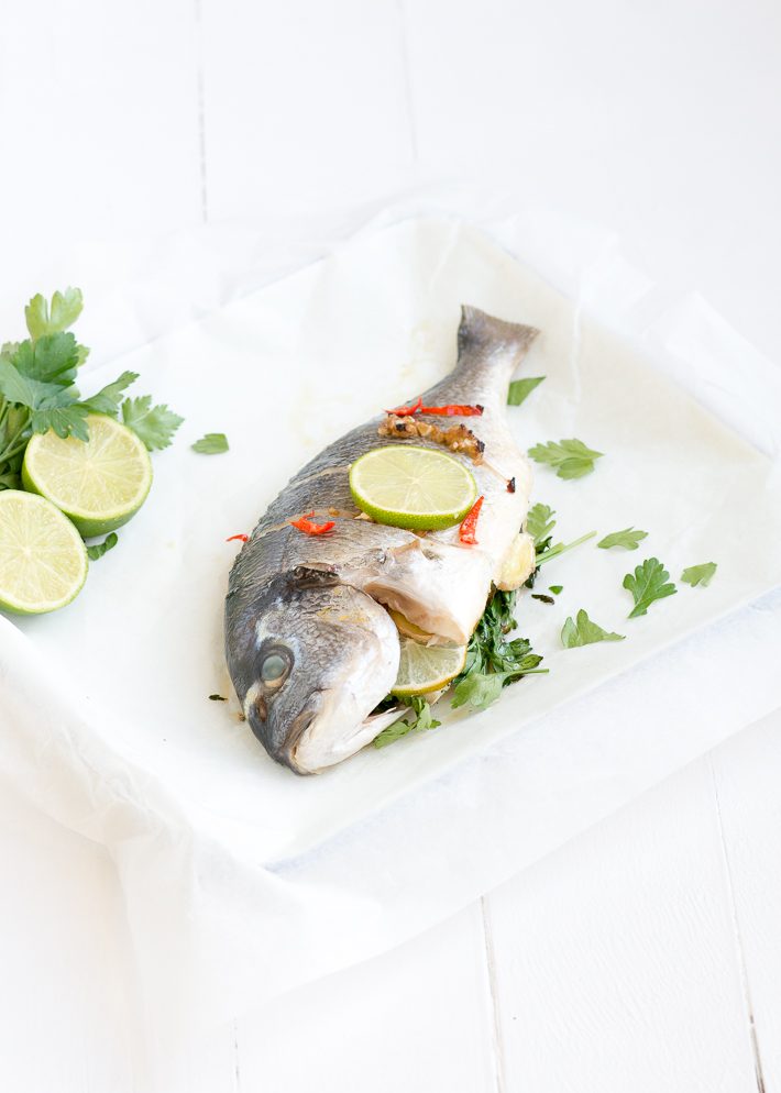 thaise dorade uit de oven