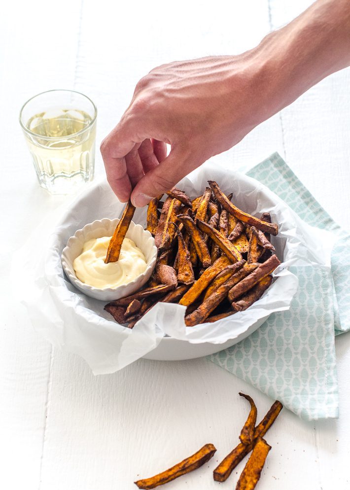 Zoete aardappelfriet airfryer
