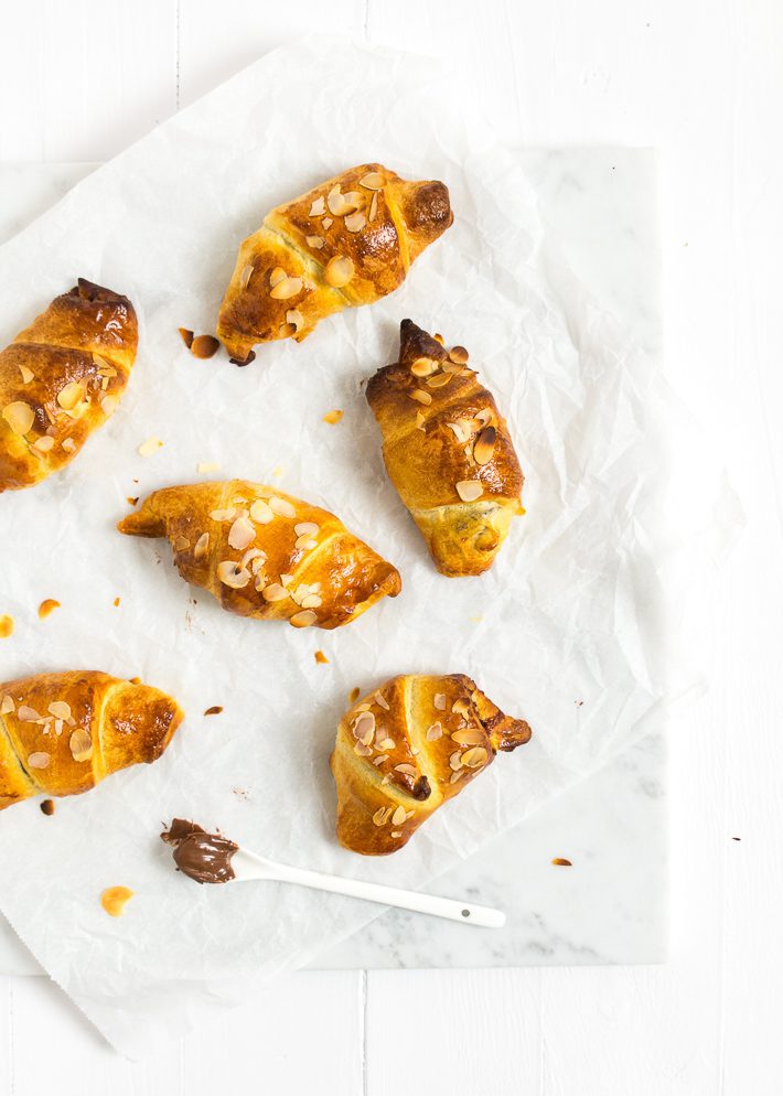 Croissant banaan nutella