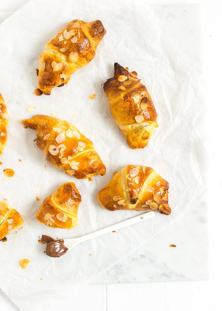 Croissant banaan nutella