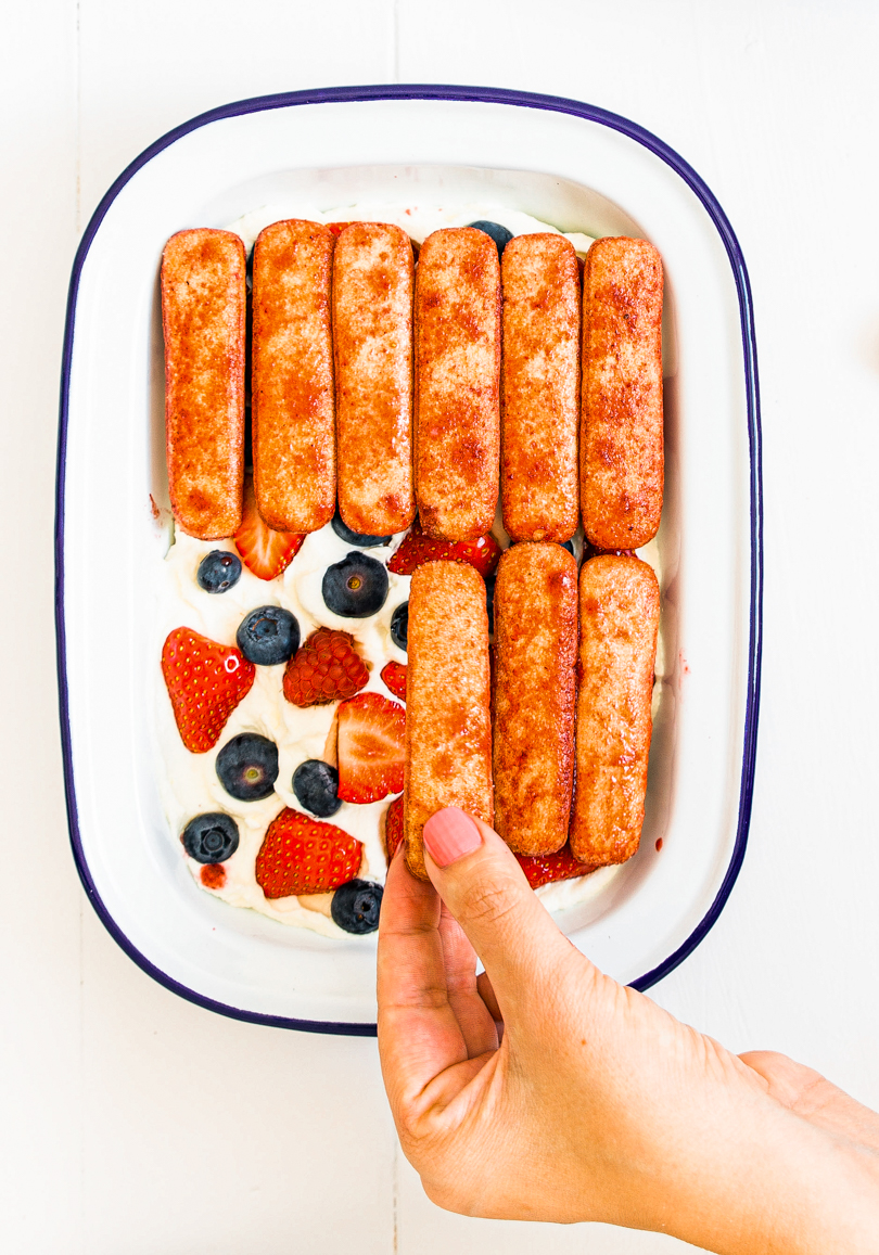 Tiramisu van rood fruit