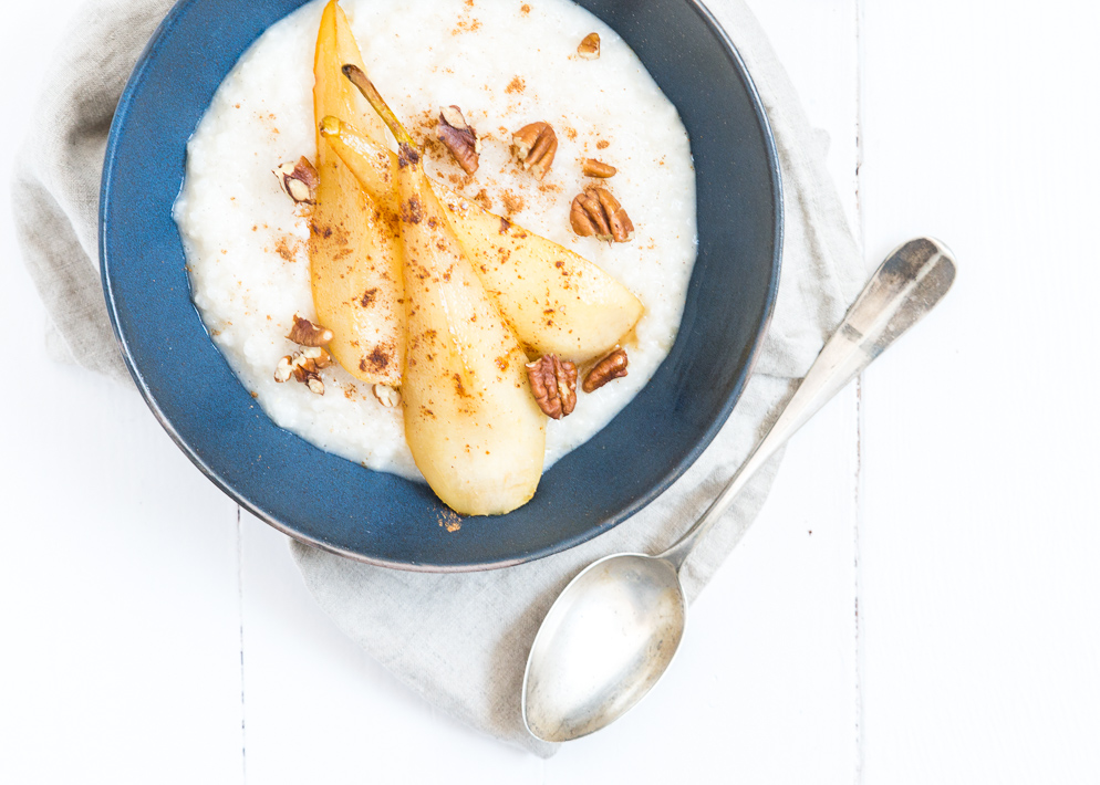 Chai rijstpudding met peer