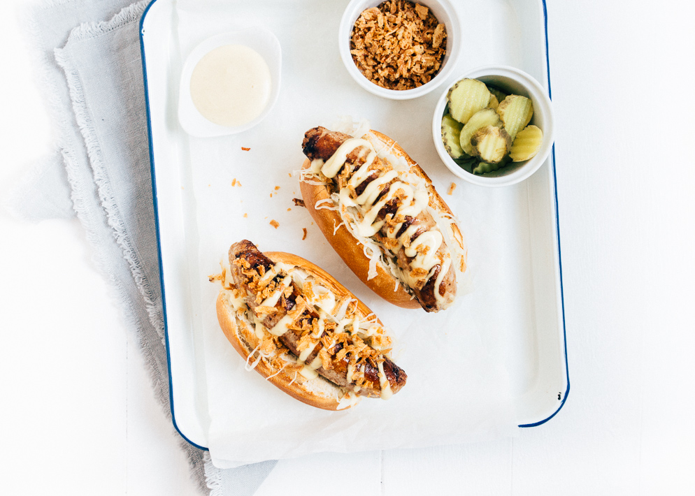 Broodje braadworst met zuurkool