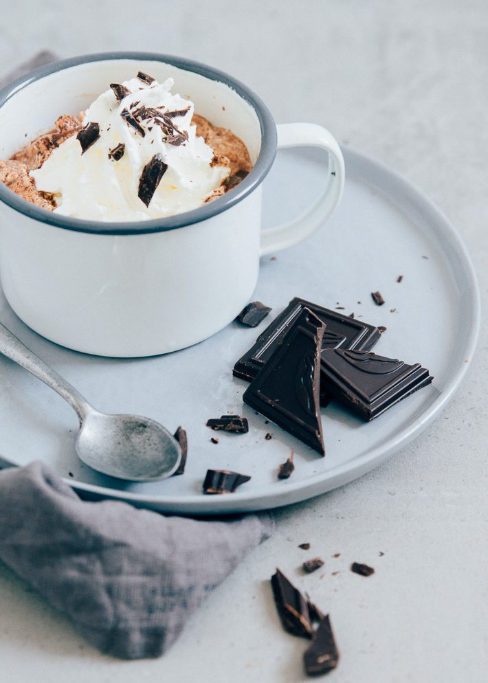 Warme chocolademelk met rum