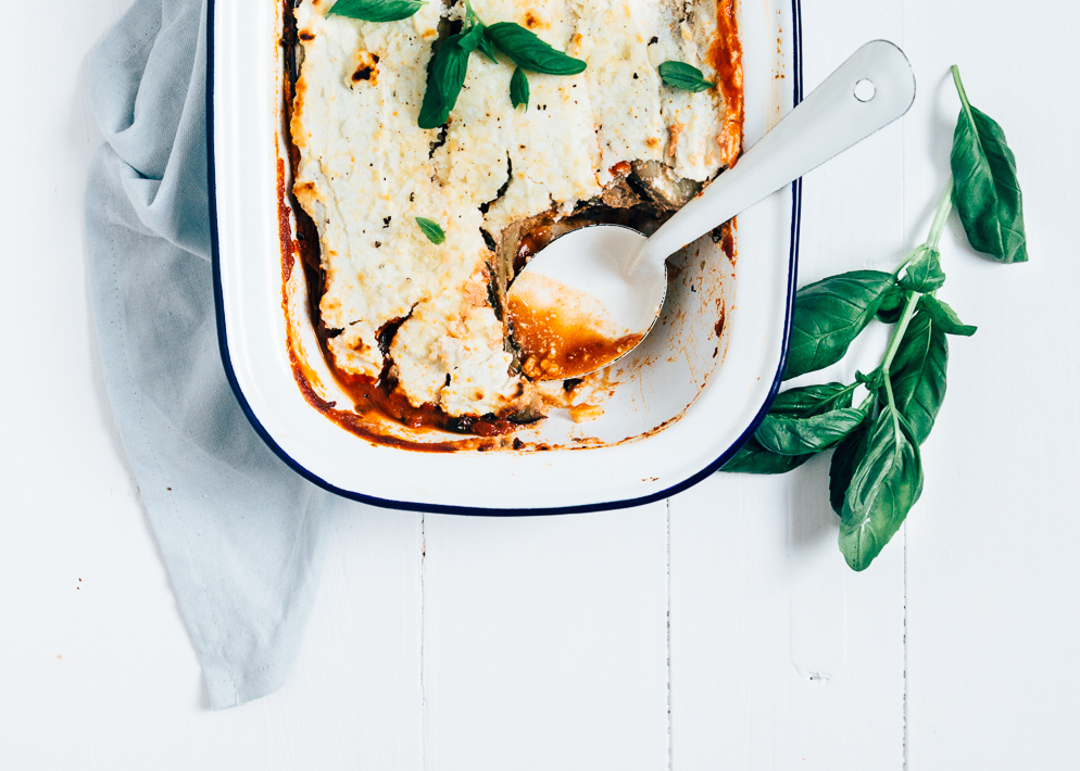 Aubergine lasagne