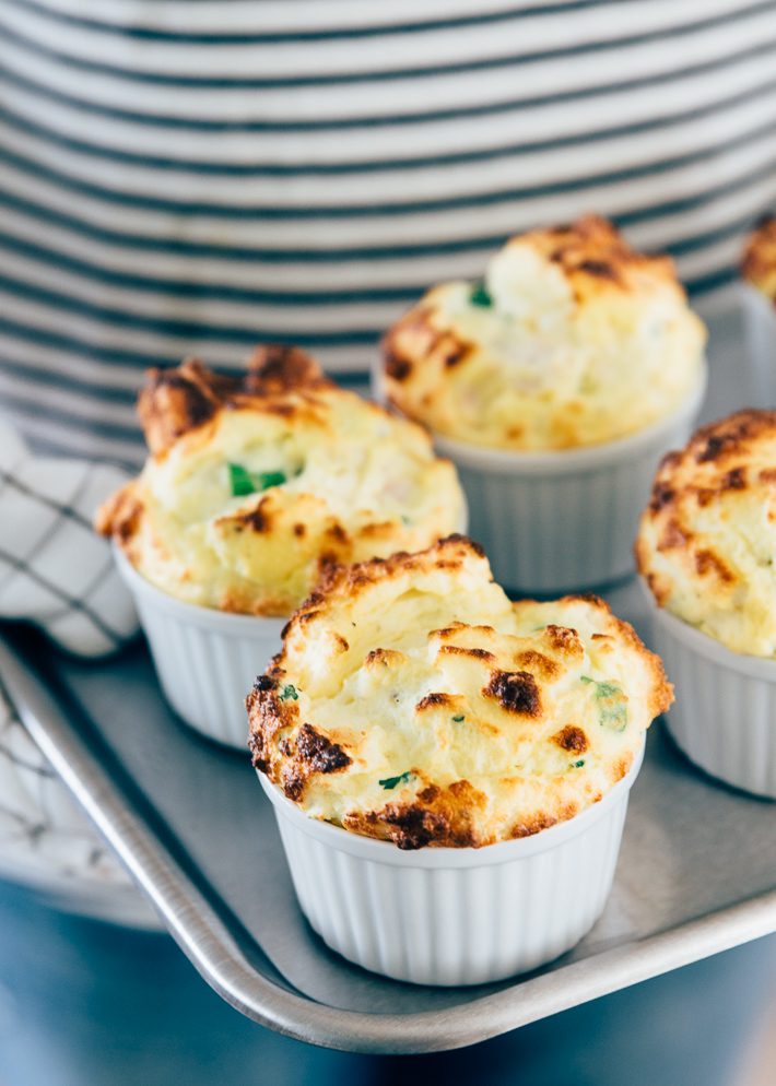 Souffle met gerookte zalm