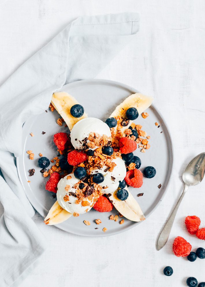 Ontbijt bananensplit