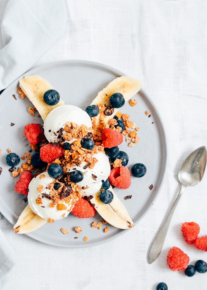 Ontbijt bananensplit
