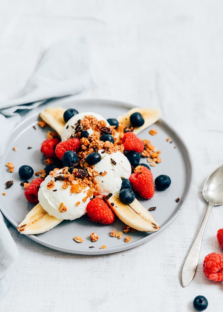 Ontbijt bananensplit