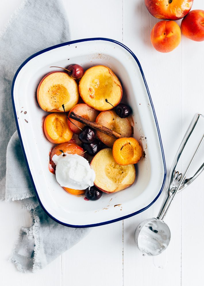 Geroosterd steenfruit