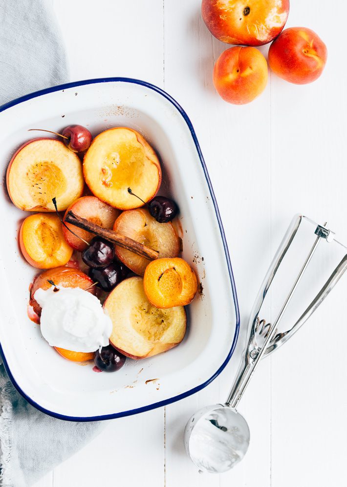 Geroosterd steenfruit