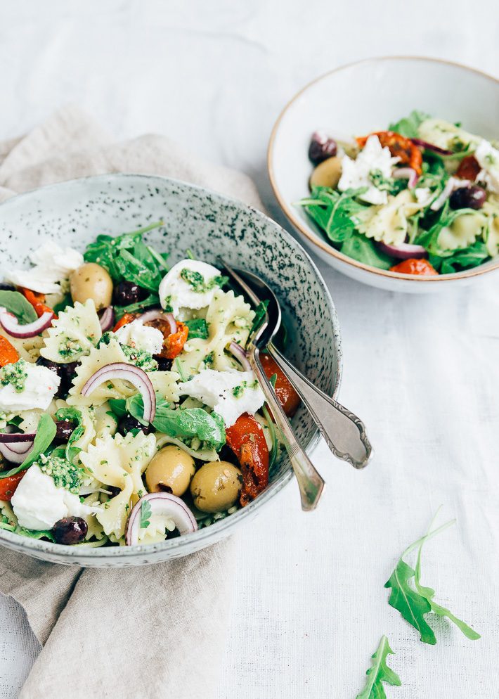 pastasalade met pesto