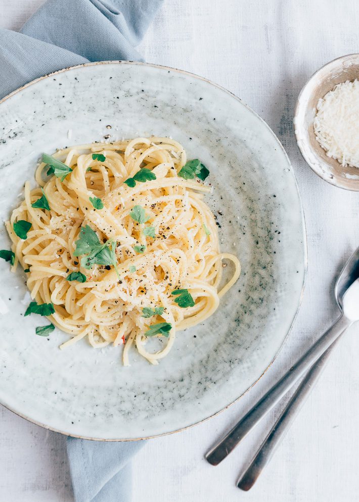 pasta met parmezaanse kaas