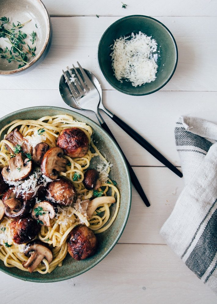 paddenstoelen carbonara