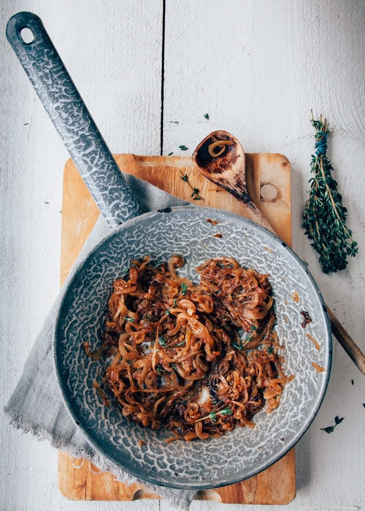 ingrediënten gekarameliseerde ui