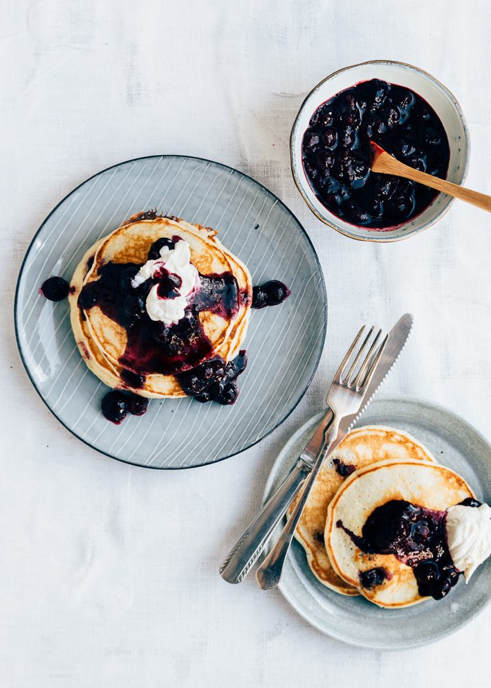 Blueberry pancakes