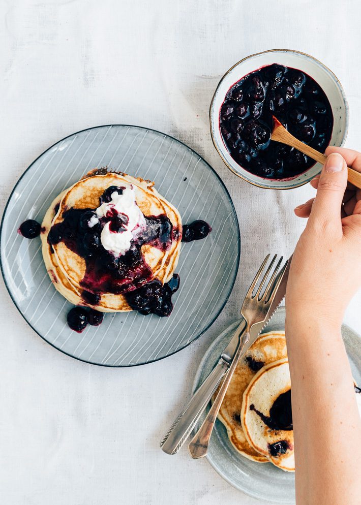 Blueberry pancakes