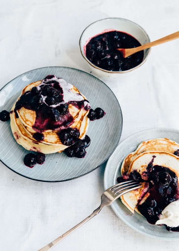 Blueberry pancakes