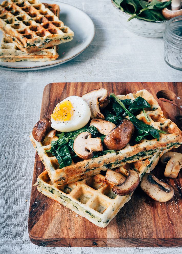spinazie wafels
