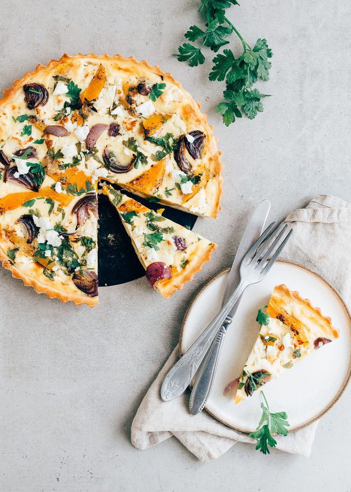 pompoenquiche met feta