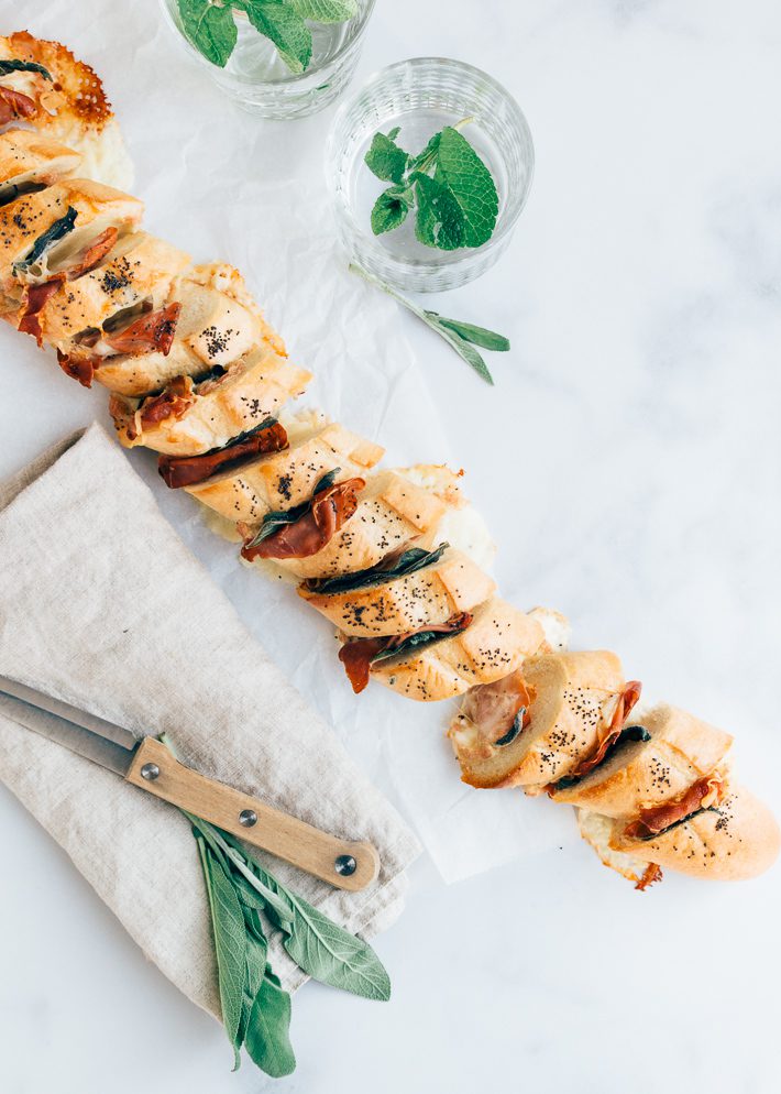 Partybrood met prosciutto