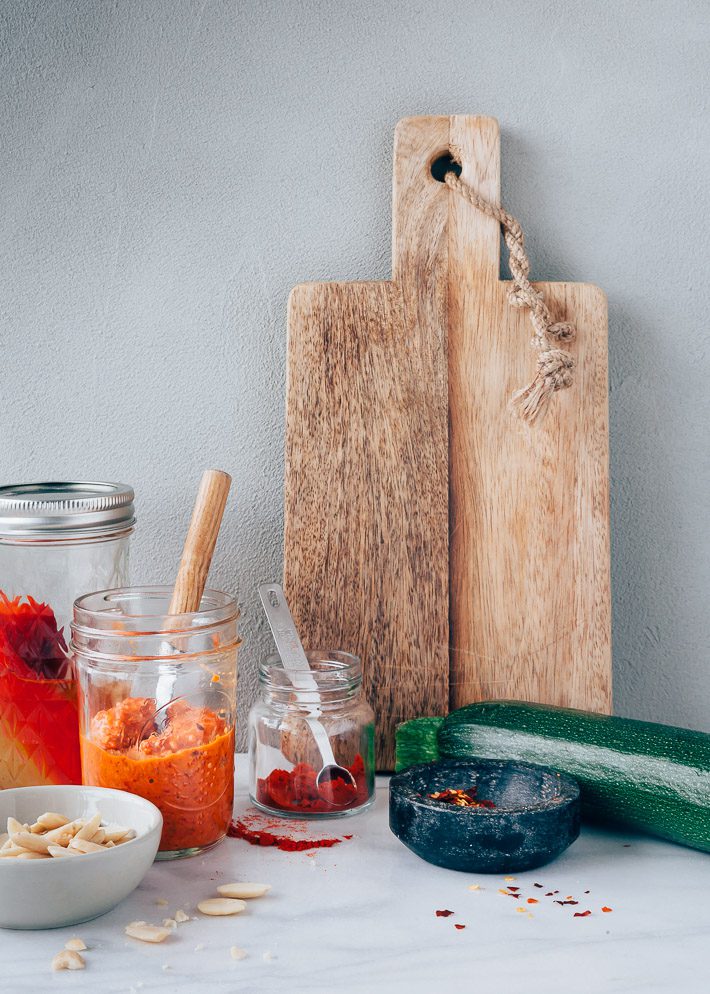 gegrilde courgette salade