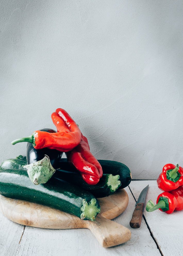 Ingredienten gegrilde groente