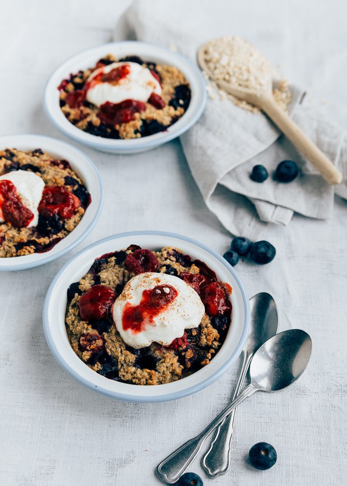 Havermout met rood fruit