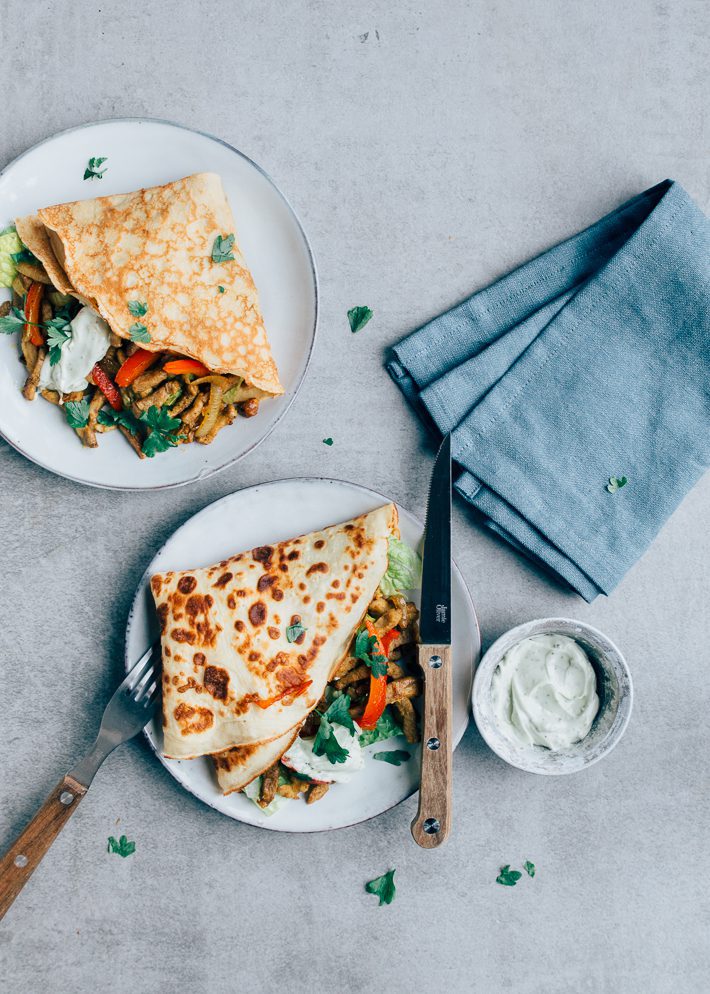 Hartige pannenkoek shoarma