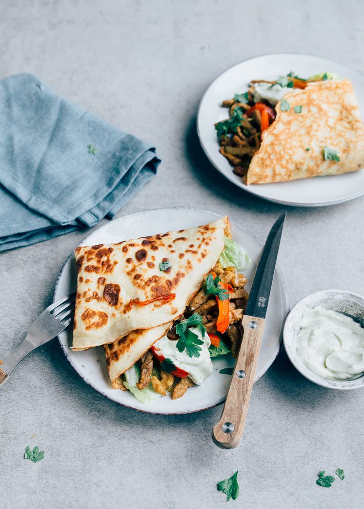 Hartige pannenkoek shoarma recept